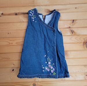 Faded Glory 4T Girls Floral Jean Dress